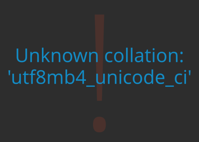 Mengatasi PhpMyadmin #1273 unknown collation utf8mb4_unicode_ci